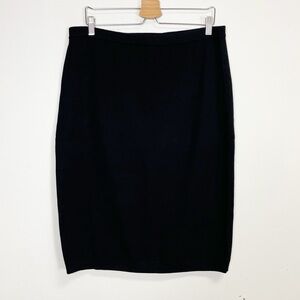 Antthony Pencil Skirt Womens Size XL Black Pull On Sweater Knit